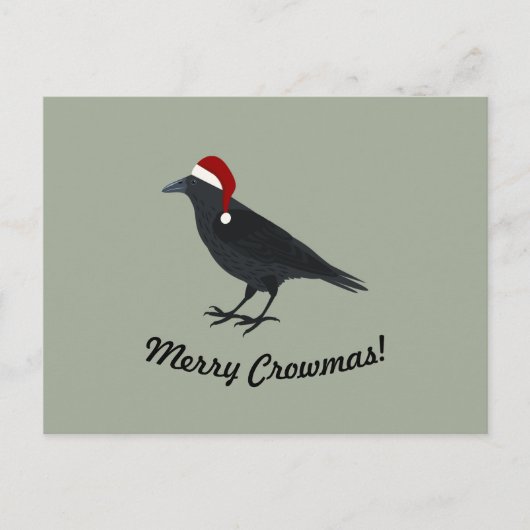Prettig KraaiKerstmis Kerst Kraai Vakantie Ansicht Feestdagenkaart (Voorkant)
