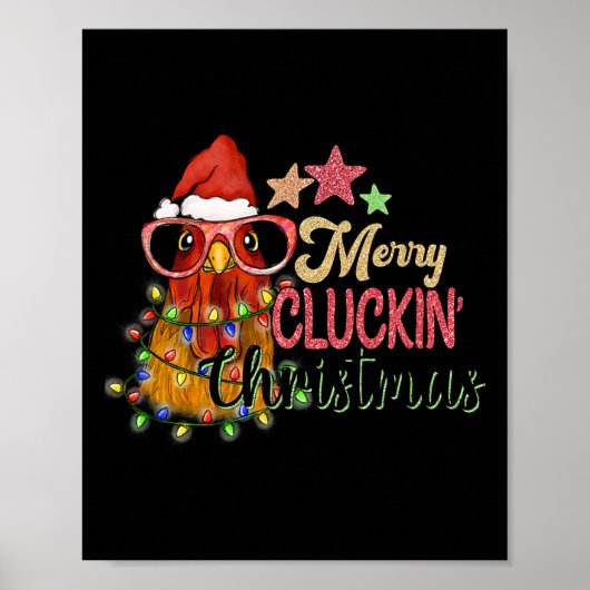 Prettig Krielend Kerstfeest Kip Poster (Voorkant)