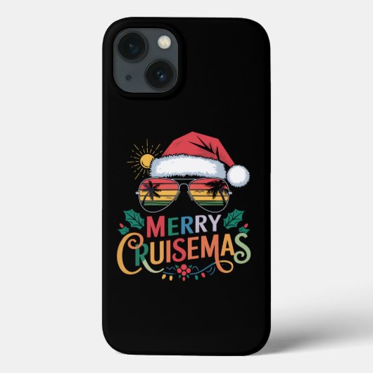 Prettig Kruisemas 2024 Kerstman Rendier Case-Mate iPhone Case (Achterkant)