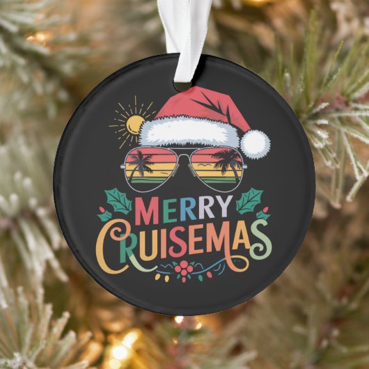 Prettig Kruisemas 2024 Kerstman Rendier Ornament (Boom)