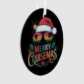 Prettig Kruisemas 2024 Kerstman Rendier Ornament (voorkant)