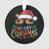 Prettig Kruisemas 2024 Kerstman Rendier Ornament (voorkant)