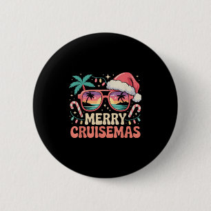 Prettig Kruisemas 2025 2026 Kerstman Rendier Ronde Button 5,7 Cm