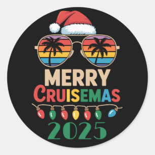 Prettig Kruisfeest 2025 Persoonlijke Kerst Cruise Ronde Sticker