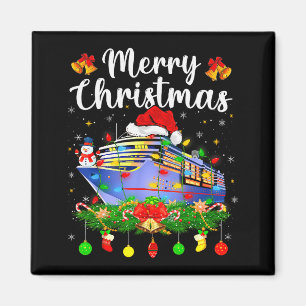 Prettig Kruisfeest Kerstverlichting Kerstman Cruis Magneet