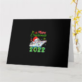 Prettig Kruisfeest Vaart Grappig Kerstmis Familie Kaart (Gele Bloem)