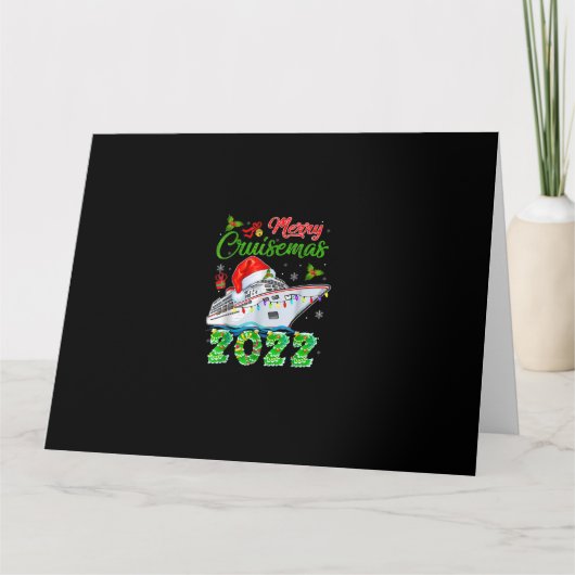 Prettig Kruisfeest Vaart Grappig Kerstmis Familie Kaart (Voorkant)