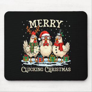 Prettig Kukkend Kerst Kippenboerderij Dier Xmas Muismat