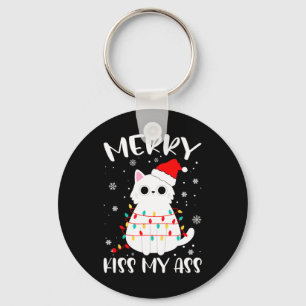 Prettig Kust Mijn Kerst Thema Kattenliefhebbers Ca Sleutelhanger