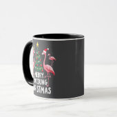 Prettig Kutterend Kerstmis Xmas Flamingo Boom Mok (Voorkant links)