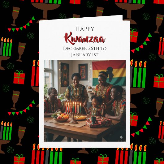 Prettig Kwanzaa - 26 december tot 1 januari Kaart
