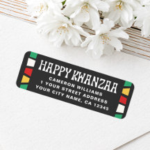Prettig Kwanzaa Afrikaans mozaïek retouradres