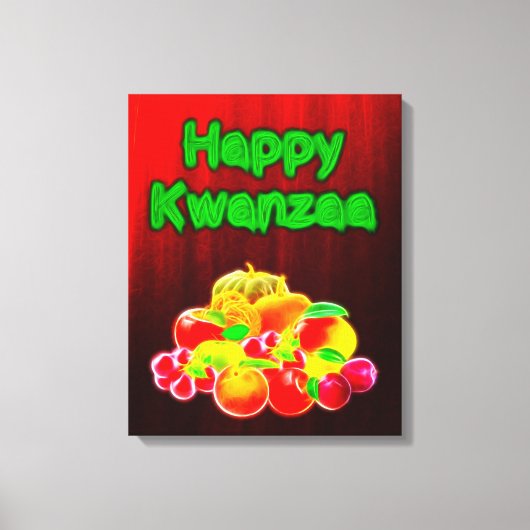 Prettig Kwanzaa Eerste Vruchten Canvas Afdruk (Voorkant)