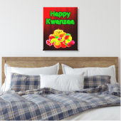 Prettig Kwanzaa Eerste Vruchten Canvas Afdruk (Insitu (Slaapkamer))