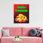 Prettig Kwanzaa Eerste Vruchten Canvas Afdruk (Insitu (Woonkamer))