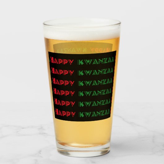 Prettig Kwanzaa Groet 2 Glas (Achterkant gevuld)