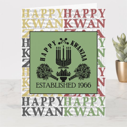 Prettig Kwanzaa Kaart (Kleine Plant)