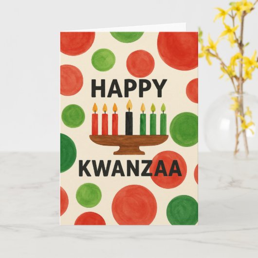 Prettig Kwanzaa Kaart (Gele Bloem)