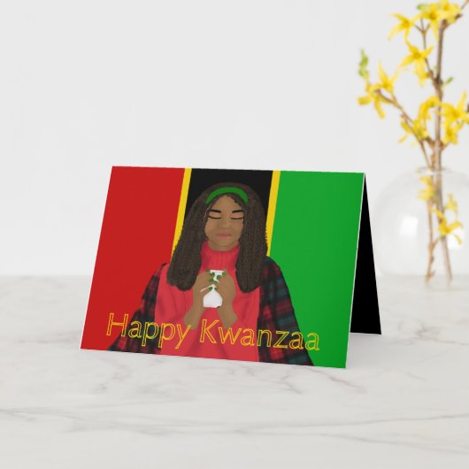 Prettig Kwanzaa Kaart (Gele Bloem)