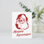 Prettig Kwanzaa Kerstman Kerstman Feestdagenkaart (Staand voorkant)