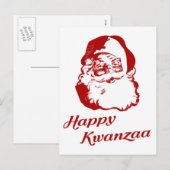 Prettig Kwanzaa Kerstman Kerstman Feestdagenkaart (Voorkant / Achterkant)