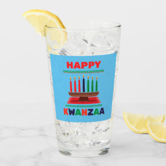 Prettig Kwanzaa Kinara Glas