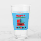 Prettig Kwanzaa Kinara Glas (Voorkant)