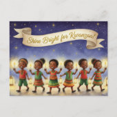 Prettig Kwanzaa Kinara Kerstkaart Briefkaart (Voorkant)