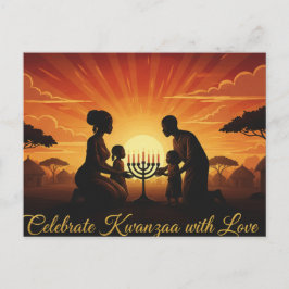 Prettig Kwanzaa Kinara Kerstkaart Briefkaart