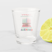 Prettig Kwanzaa Kinara Shot Glas (Achterkant)