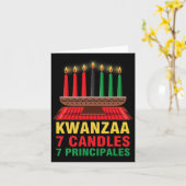 Prettig Kwanzaa Kinara Zeven Principes Kaarsen Pan Kaart (Gele Bloem)