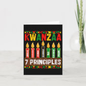 Prettig Kwanzaa Kinara Zeven Principes Kaarsen Pan Kaart (Voorkant)