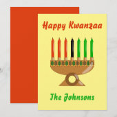 Prettig Kwanzaa Mooie Feestdagenkaart (Voorkant / Achterkant)