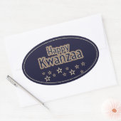 Prettig Kwanzaa Ovale Sticker (Envelop)