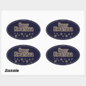 Prettig Kwanzaa Ovale Sticker (Vel)