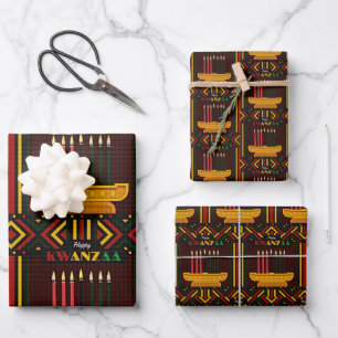 Prettig Kwanzaa PopArt Inpakpapier Vel