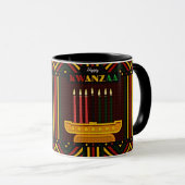 Prettig Kwanzaa PopArt Mok (Voorkant rechts)