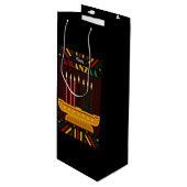 Prettig Kwanzaa PopArt Wijn Cadeautas (Voorkant Gekanteld)