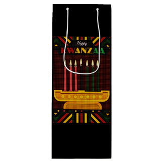Prettig Kwanzaa PopArt Wijn Cadeautas