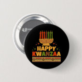 Prettig Kwanzaa Ronde Button 5,7 Cm (Voorkant /achterkant)