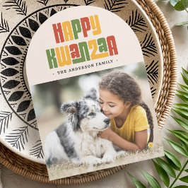 Prettig Kwanzaa rood groen geel foto Feestdagenkaart