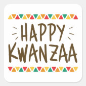 Prettig Kwanzaa Vierkante Sticker (Voorkant)