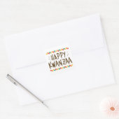 Prettig Kwanzaa Vierkante Sticker (Envelop)