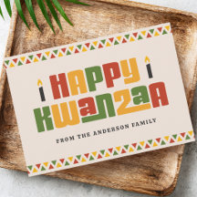 Prettig Kwanzaa zwarte kaars rode groene gele rand