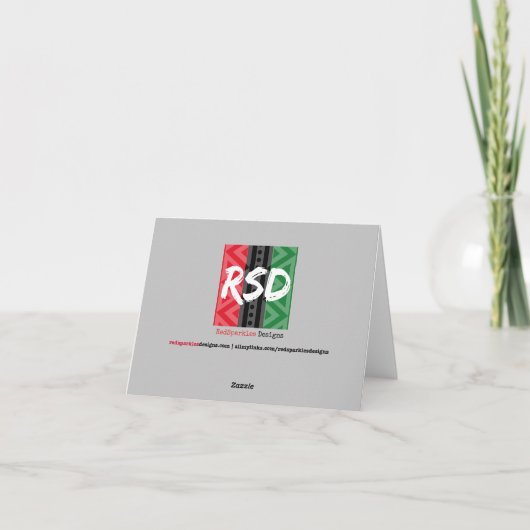 Prettig Kwanzaafeest PopArt Kaart (Achterkant)