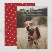 Prettig Kwarantaine Kerst Pret Script Familie Foto Feestdagenkaart (Voorkant / Achterkant)