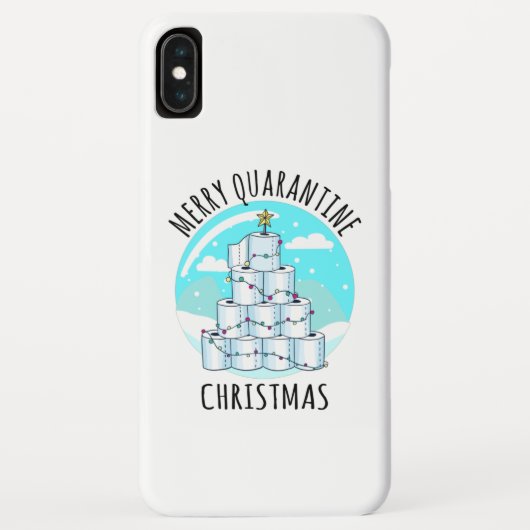 Prettig Kwarantaine Kerstboom Toiletpapier Case-Mate iPhone Case (Achterkant)