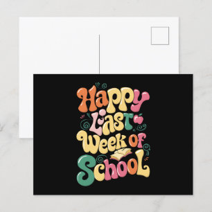 Prettig laatste schoolweek leraren leerlingen groo briefkaart