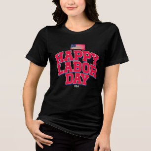 Prettig Labor Day 2026 Ter ere van Amerikaanse arb Tri-Blend Shirt