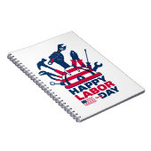 Prettig Labor Day, vakantie VS Notitieboek (Rechterzijde)